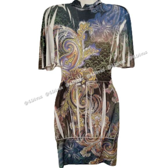 𝅺MI Manci Sexy Slinky Print Dress Size S- NWOT - Picture 2 of 11